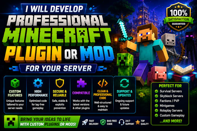 develop, setup, configure and optimize your minecraft server