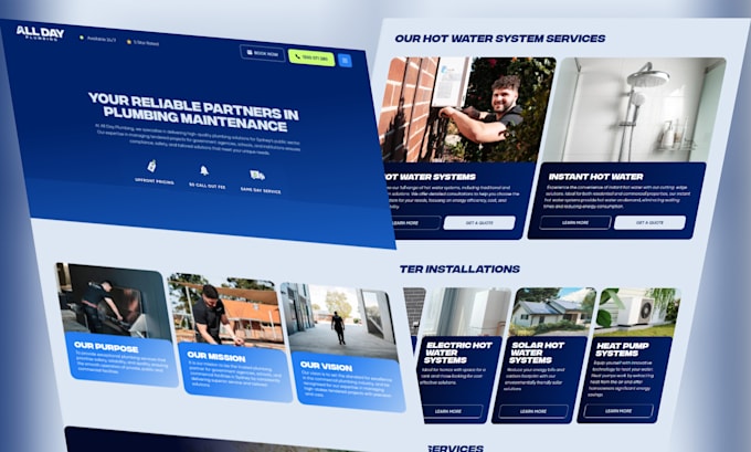design and develop a home service website that convert