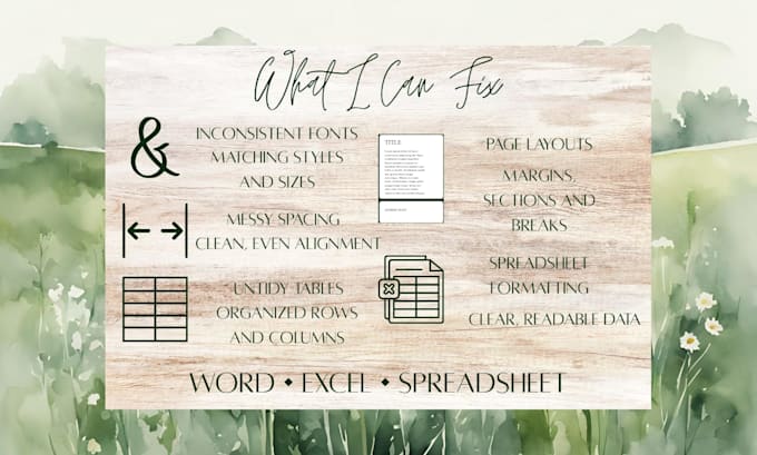 clean up and format your excel or word documents
