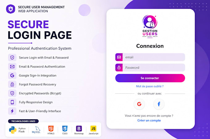 build a secure user management web application