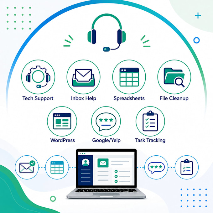 be your virtual assistant for admin and tech support