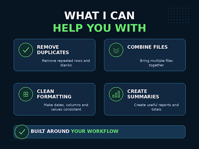 clean, organise, and automate your excel or CSV data