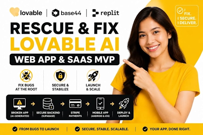 rescue fix lovable ai web app lovable app lovable saas mvp lovable dev saas app