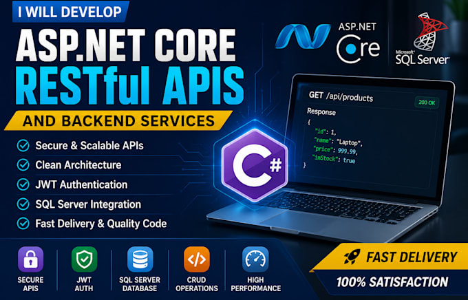 develop secure asp net core restful apis and backend services