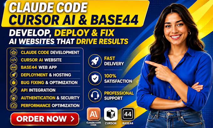 develop, deploy and fix claude code, cursor, base44, cursor website