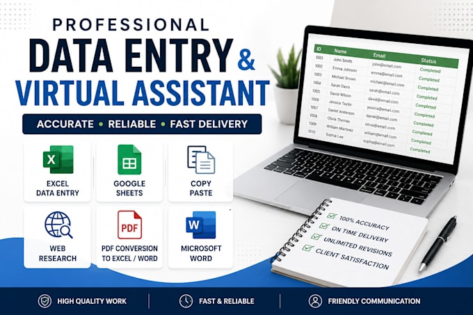 do accurate data entry, copy paste, web research and excel tasks