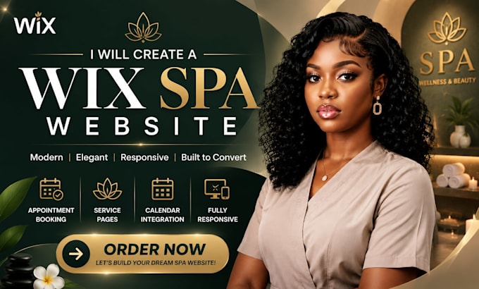 create a wix spa website appointment booking, service page, calendar integration