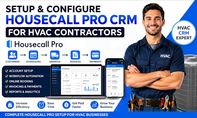 setup configure housecall pro CRM software for hvac contractors business