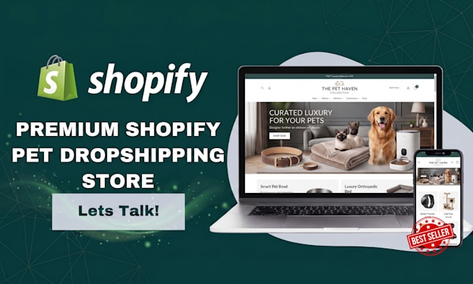design a high converting shopify pet store or pet website