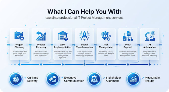 manage your IT project, wms implementation, or digital transformation