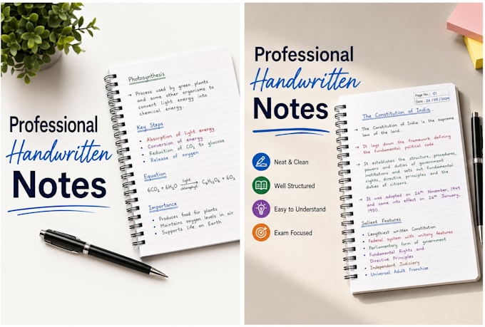 create professional handwritten notes and assignments