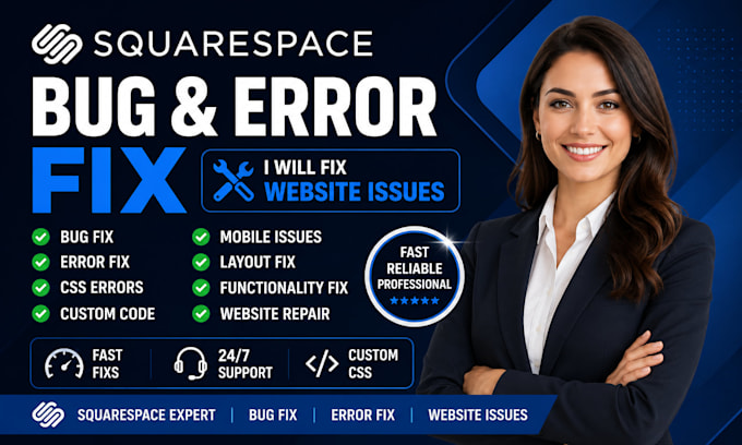 fix squarespace website bug fix CSS issues custom code layout problems