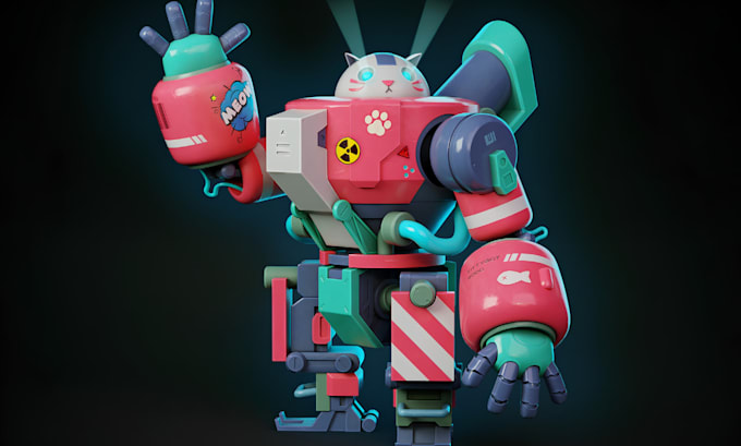 create, design 3d toy art, articulated doll, flexible model, 3d cute characters