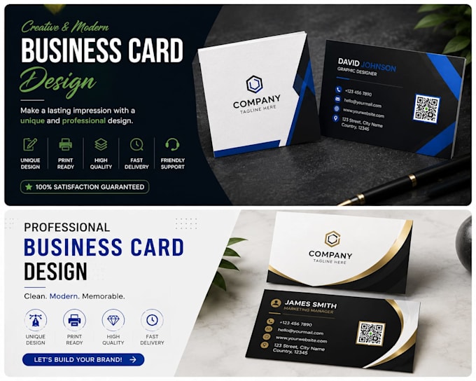 create modern business cards