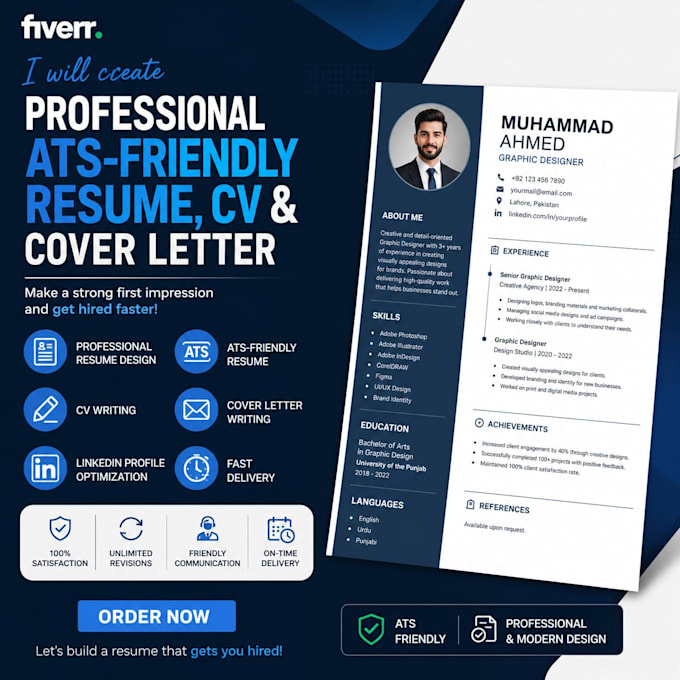 make a professional CV and resume in ms word