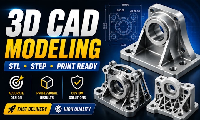 create accurate 3d cad models and print ready stl files