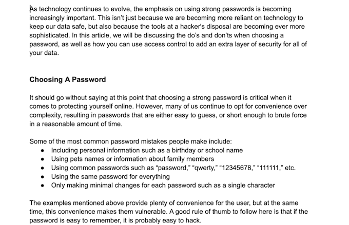 write SEO optimised cybersecurity articles