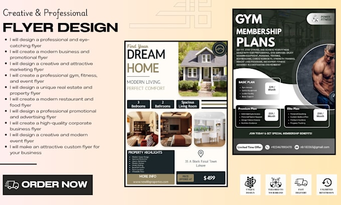 design professional business promotional and marketing flyer