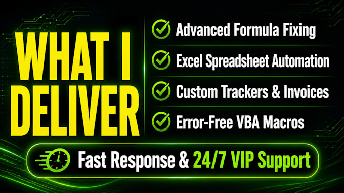 fix advanced excel formulas and do spreadsheet automation