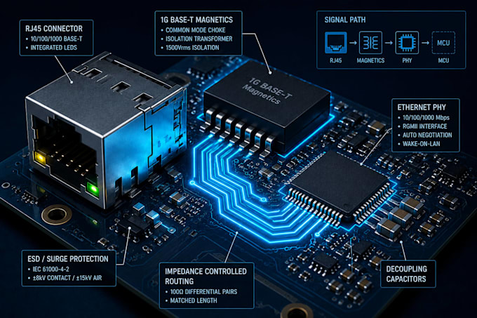 design ethernet pcb and general circuit schematics