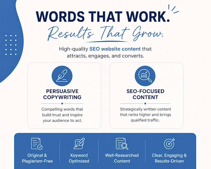 write SEO website content for your business website