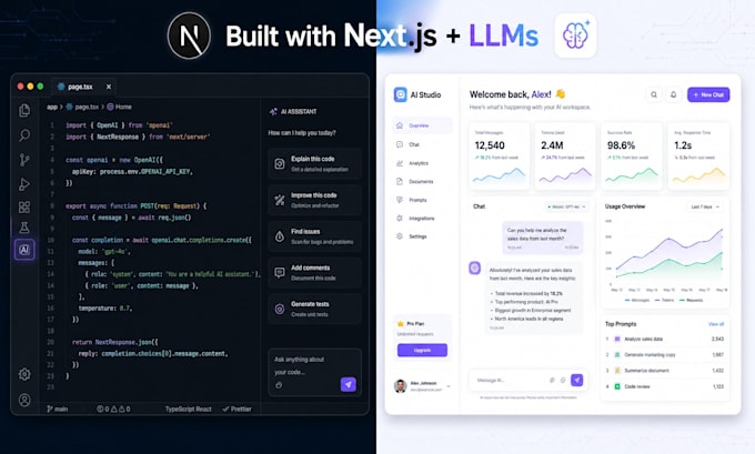 develop ai powered web apps with nextjs and llms