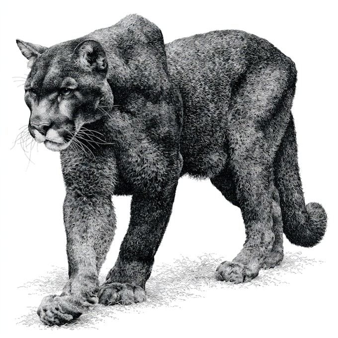 create a black and white pen and ink illustration