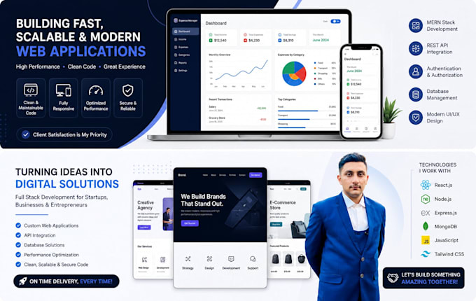 build a responsive react js website or frontend web application