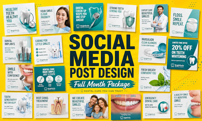 create 30 unique social media posts designs for whole month