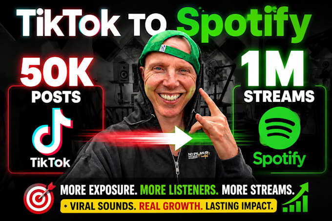 do professional spotify promotion using your sound on tiktok