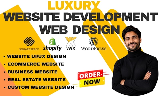 develop a luxury website, website design and development and business website