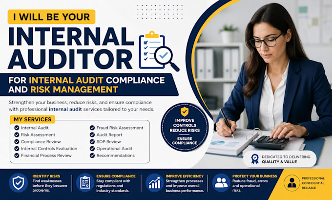 be your internal auditor for internal audit compliance and risk management