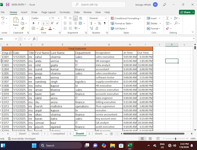 do accurate data entry, data cleaning, PDF to excel, retyping, and formatting