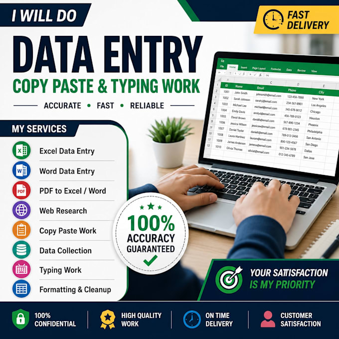 do accurate data entr excel data cleaning copy paste