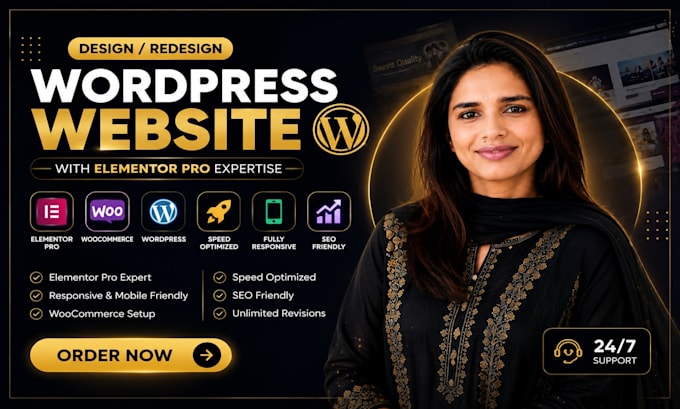 design, redesign ai wordpress website with elementor pro