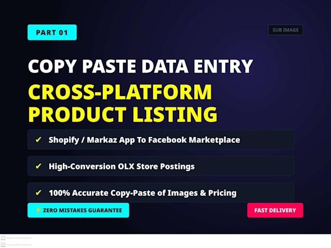 do accurate data entry and cross platform product listing