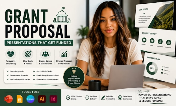 grant proposal presentation, government, ngo donor pitch deck, fund presentation