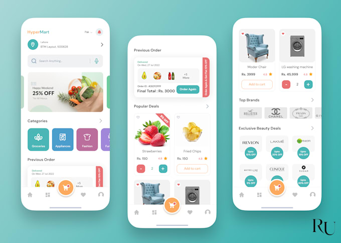 design modern UI UX for your mobile app or website