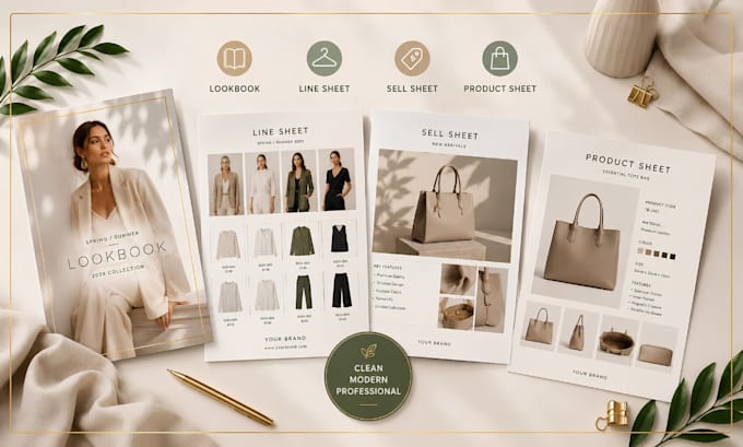 design lookbook, line sheet, sell sheet, product sheet
