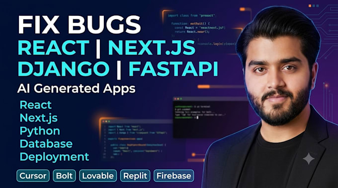 fix bugs in your vibe coded react and python web app