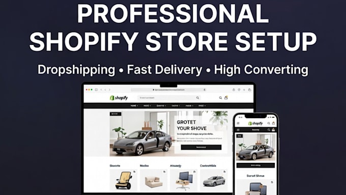 setup professional shopify dropshipping store