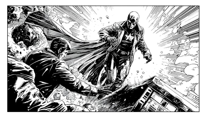 draw top tier comic book pages and graphic novel art