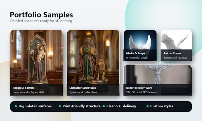 create detailed 3d printable stl models for 3d printing