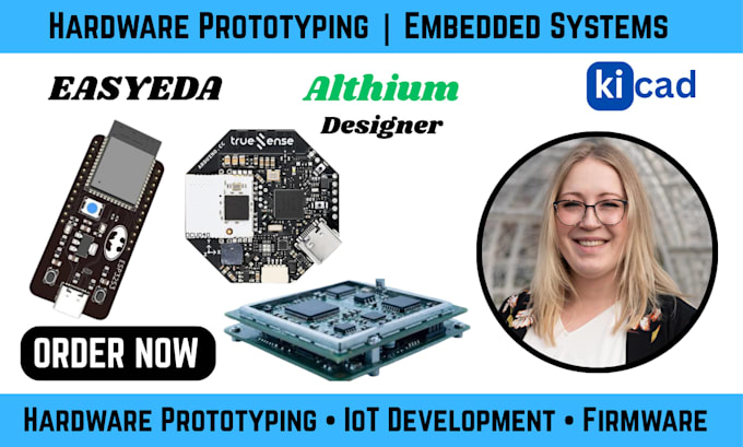 hardware prototyping, schematic, pcb board designing, arduino, esp32, stm32