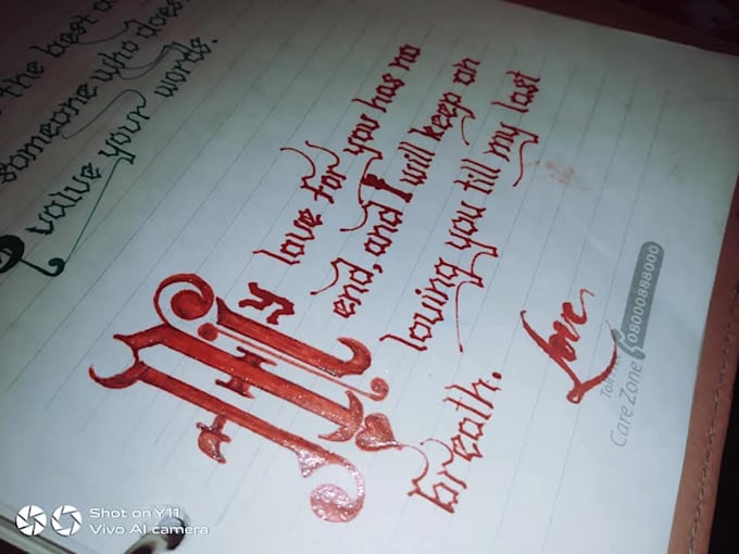 handwrite notes and letters