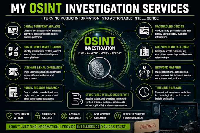 conduct osint investigations and background checks