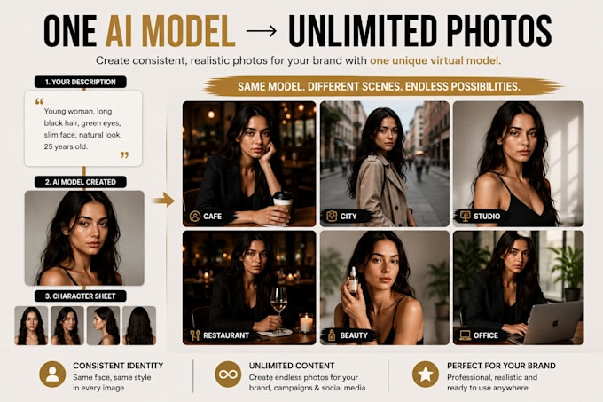 create realistic ai brand photos with your ai model