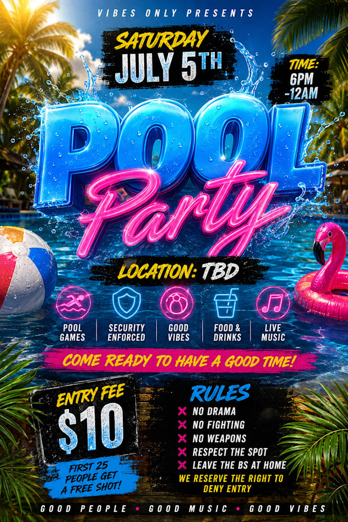 design an eye catching party flyer