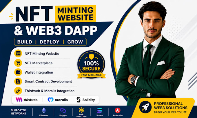 build professional nft minting website with thirdweb, moralis and web3 dapps