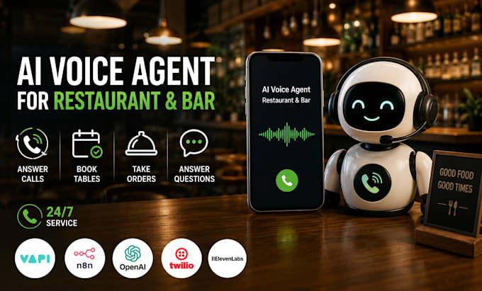 develop ai voice ordering system for restaurants cafes and bars using n8n vapi